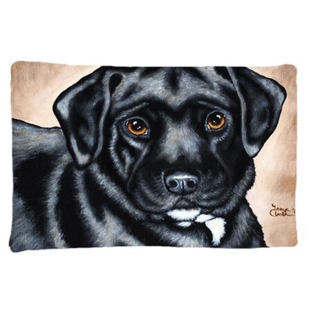Carolines Treasures Carolines Treasures AMB1415PILLOWCASE Black Bart the Labrador Fabric Standard Pillowcase AMB1415PILLOWCASE